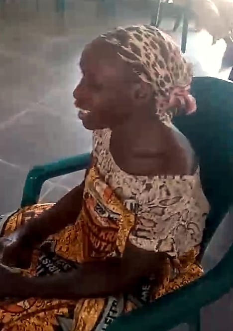 An elderly woman at an Elastrong Cares outreach