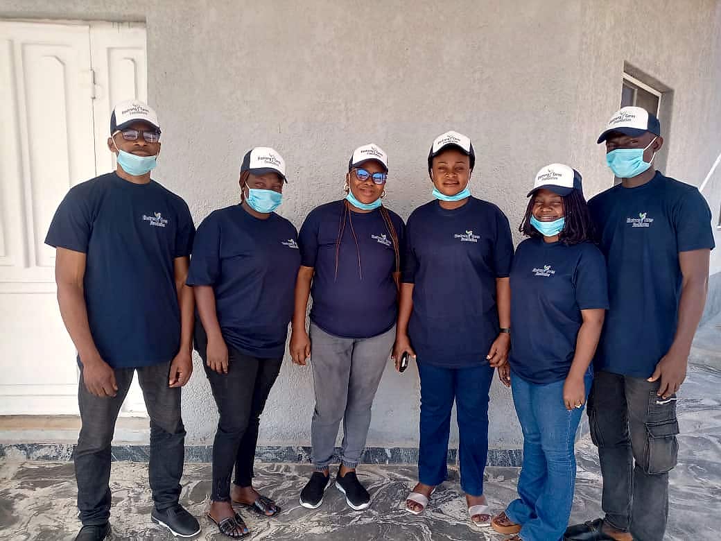 Elastrong Cares volunteers in branded shirts